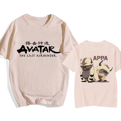 Avatar The Last Airbender: Y2k Shirt Streetwear Appa Yip Casual Tshirt Hip Hop Harajuku Tees Tops Fashion Mange T-shirt Clothes