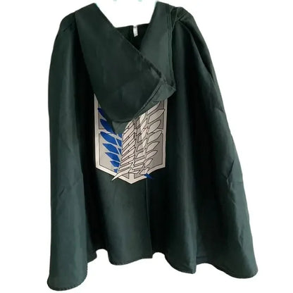 Attack on Titan Cosplay Costumes Giant Cloak with Hat Shingeki No Kyojin Scouting Legion Green Cape Clothes