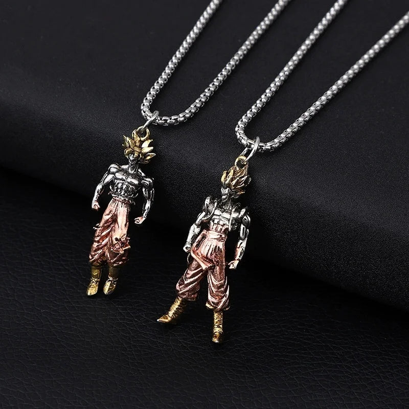 Dragon Ball Z: Super Saiyan Son Goku Alloy Electroplate Necklace Personality Jewelry Pendant Hip Hop Sweater Chain Comic