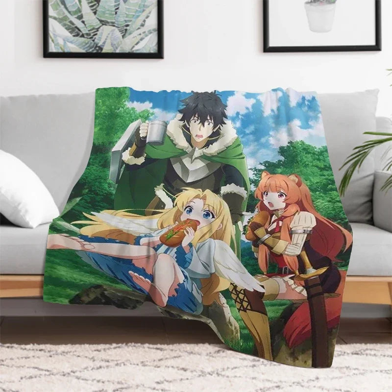 The Rising of the Shield: Hero Warm Bed Fleece Custom Nap Home Fluffy Soft Blankets King Size Microfiber Bedding