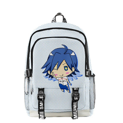 Yowamushi Pedal: Students Boys Girls Schoolbag Harajuku Rucksack 3D Casual Zip Backpack Backpack Streetwear