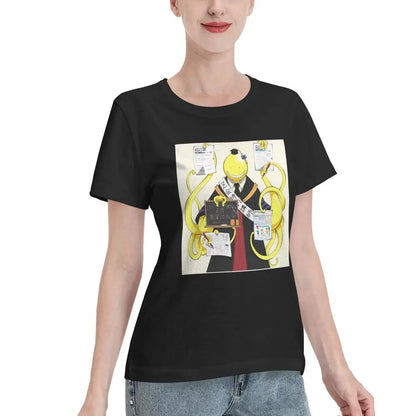 Assassination Classroom: Octopus Koro Sensei T-Shirt Women Short Sleeve T Shirts O-Neck Clothes Cotton Summer Tees Streetwear
