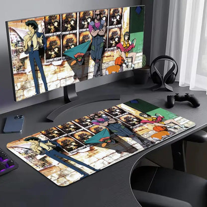 Cowboy Bebop: Mouse Pad Large Computer Mouse Pad Office Accessories XXL Pc Gamer Non-slip Deskmat Mousepad Keyboard Rubber Game