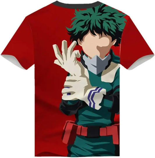 My Hero Academia: 3D Print T-Shirt Cosplay Costume Short Sleeve Pullover Tee Top Shirts