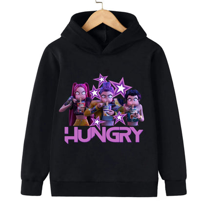 KPop Demon Hunters : Toddler Girl Clothes Demon Hunters Fashion Hoodie Clothes Child Girl Movie New Sweatshirts Casual Tops