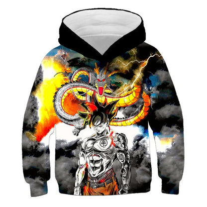 Dragon Ball Z: (KIDS) Hoodie Boys and Girls 3D Printing Sweatshirt Fashion Loose Long Sleeve Spring Autumn Goku Veget Pullover