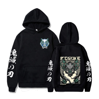 Demon Slayer: Hoodie Kamado Tanjirou Plus Size Harajuku Female Long Sleeve Streetwear Clothing