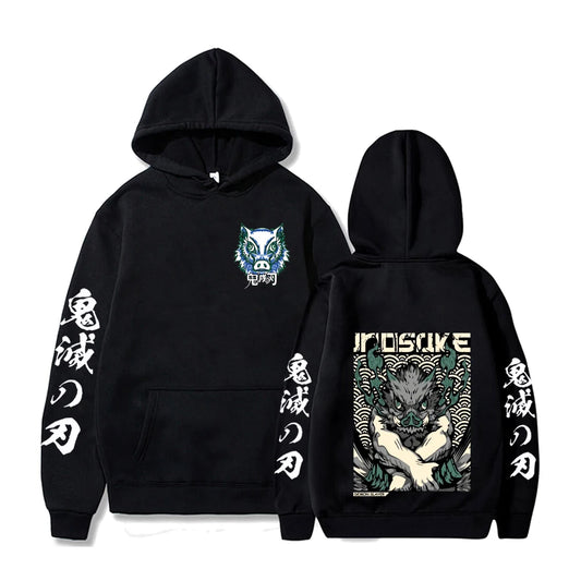 Demon Slayer: Hoodie Kamado Tanjirou Plus Size Harajuku Female Long Sleeve Streetwear Clothing