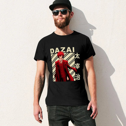 Bungo Stray Dogs: Dazai Osamu Vintage Art T-Shirt anime blacks heavy weight