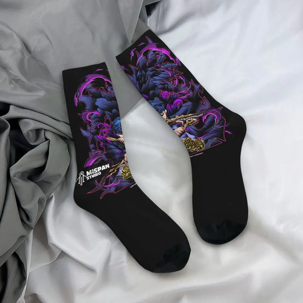 Solo Leveling: Sung jinwoo Shadow Monarch Socks,Leisure Beautiful printing Suitable for all seasons Dressing Gifts