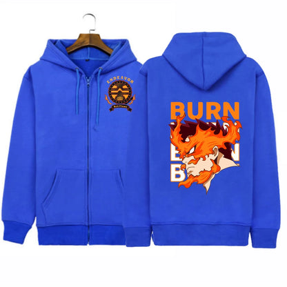 My Hero Academia: Zipper 2022 Harajuku Todoroki Enji Endeavor Gothic Sweatshirt hoodie Long Sleeve Y2K Jacket