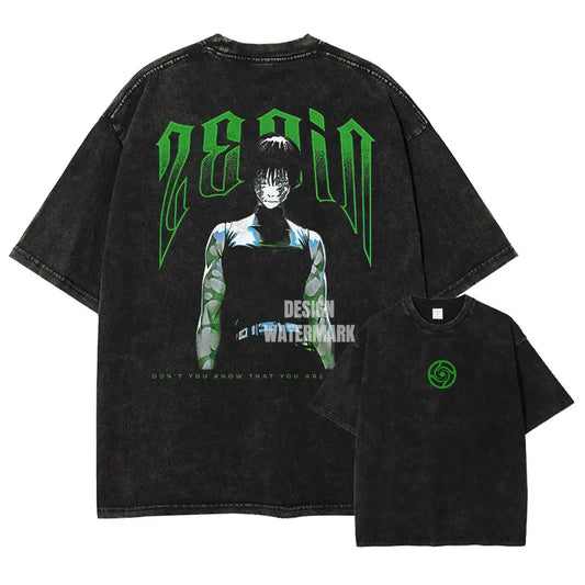 Jujutsu Kaisen: T Shirts Vintage Washed CHOSO T-shirt Oversize Short Sleeve Fushiguro Toji Gojo Saturo Itadori