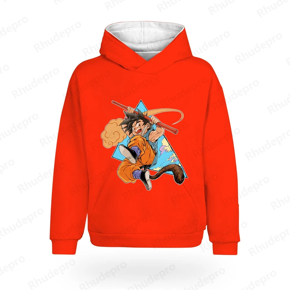 Dragon Ball: Oversized Men's Hoodie Clothing Hip Hop 5XL Goku Harajuku Style Tshirts Anime Vegeta Tops Streetwear Trend