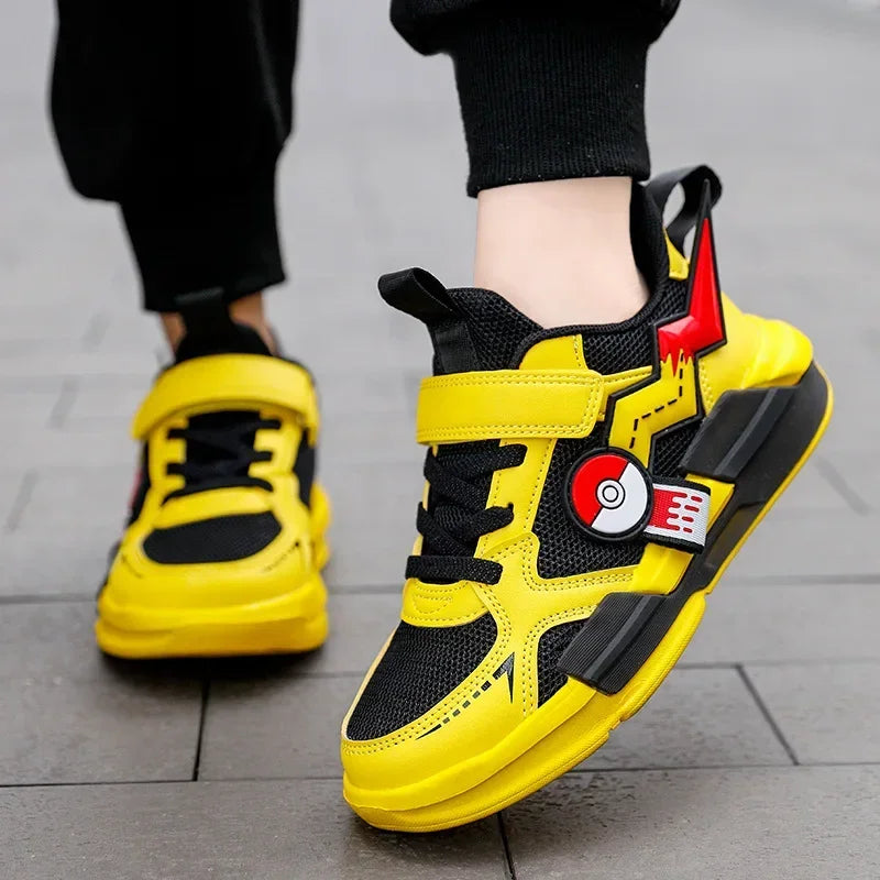 Pokemon: Pikachu  Children Cartoon Sports Shoes Fashion Anime Boy Girl Sneakers Student Casual Running Shoe Breathable Lightweight