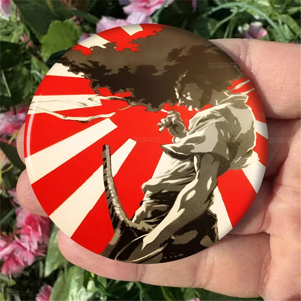 Afro Samurai: Brooches Cute Cartoon  Badge Jacket Jeans Lapel Pin Gift Accessorie
