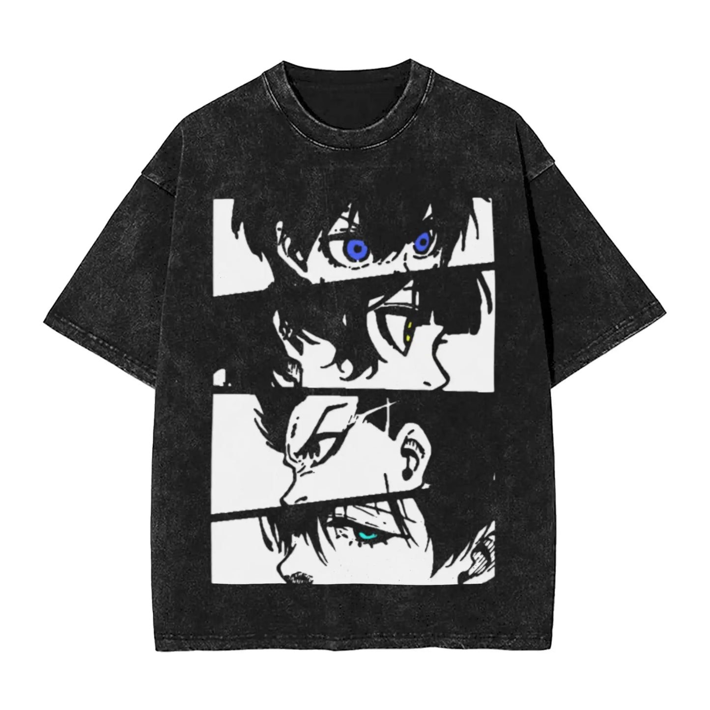 Blue Lock: ISAGI YOICHI T Shirt Printed Cotton Washed  Retro T-Shirts
