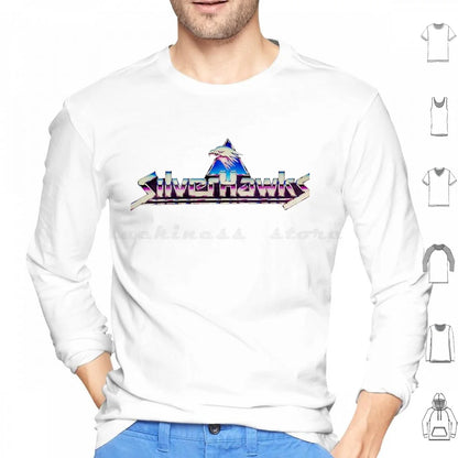 Silverhawks: Logo Hoodies Long Sleeve Thundercats 80s Retro He Man Cartoon Thundercat Vintage Cartoons Silverhawks