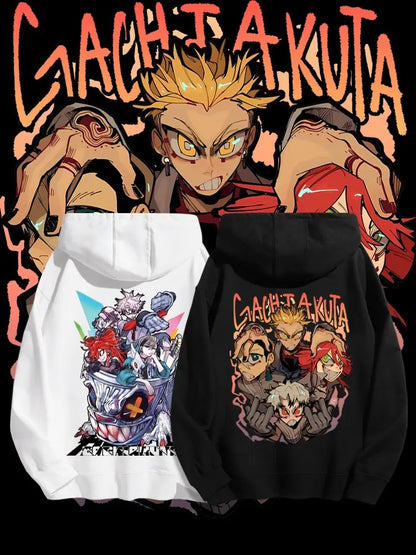 Gachiakuta:  Rudo Enjin Hoodies Men Women Fleece Warm Oversized Hooded Sweatshirt Pullover Casual Loose Street Female Male Clothes