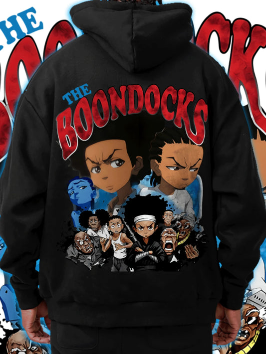 The Boondocks: Graphic Man's Fleece Sweatshirt For Autumn Winter,Long Sleeves Hoodies Warm Mans Clothing, Best Gift For Son