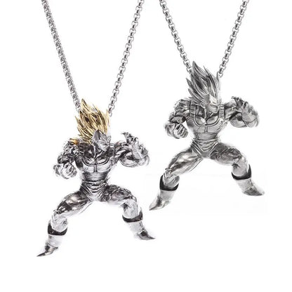 Dragon Ball Z: Super Saiyan Son Goku Alloy Electroplate Necklace Personality Pendant Hip Hop Sweater Chain Comic