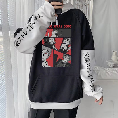 Bungo Stray Dogs: manga Hoodies Cool Dazai Osamu Graphic Pullover Sweatshirt Fashion Funny Female Cartoon sweatshirt