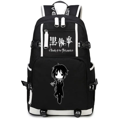 Black Butler: USB Backpack Book Bag Casual Travel Computer Men Women Girl Boys Cosplay Bag Schoolbag Laptop Bags