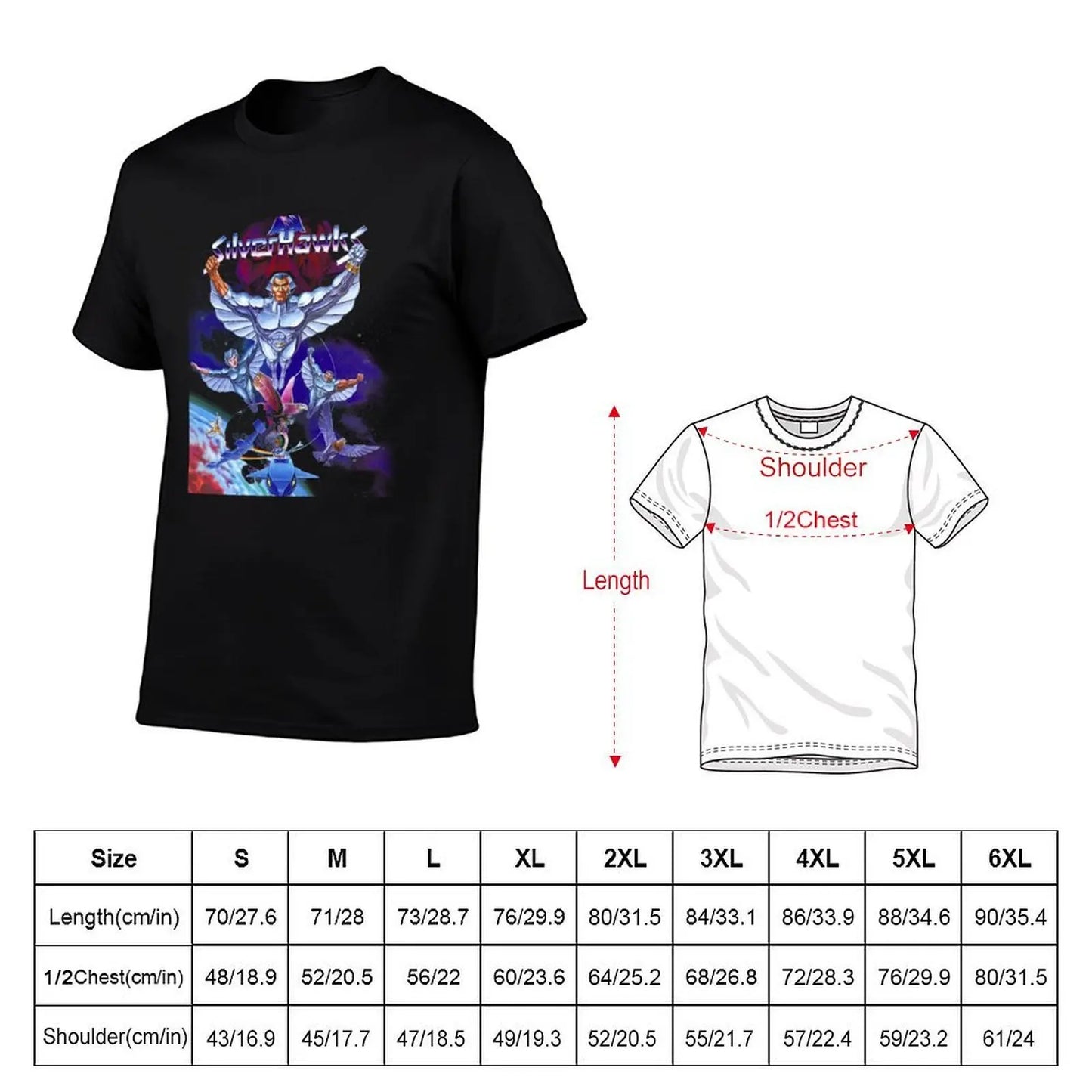 SilverHawks: T-Shirt Classic Graphic Short Sleeve Top