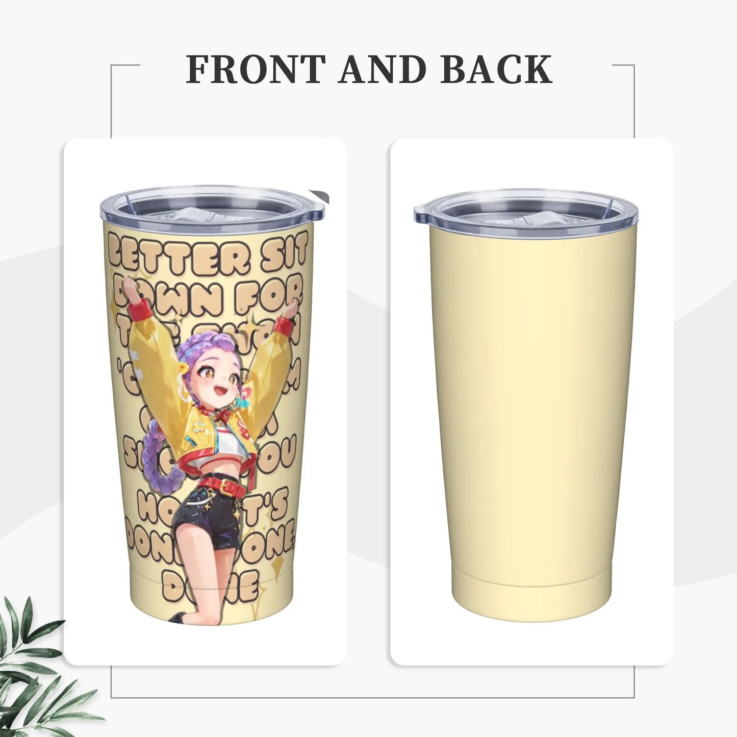 K-Pop Demon Hunters - Zoey  Tumbler Vacuum Insulated  Thermal Cup Stainless Steel Double Wall Mug Hot Cold Drink