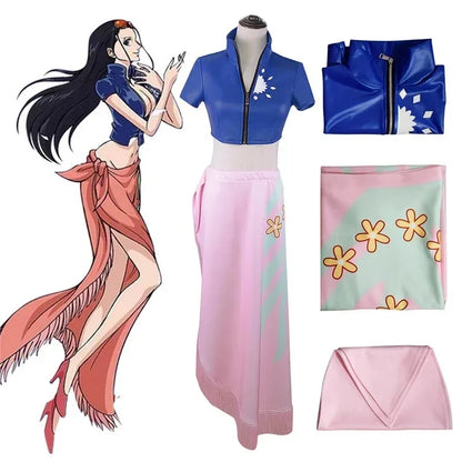 One Piece: Anime une pièce Nico Robin Cosplay Costume haut et Wrap Skirfor femmes une pièce Anime Nico Robin tenue robe