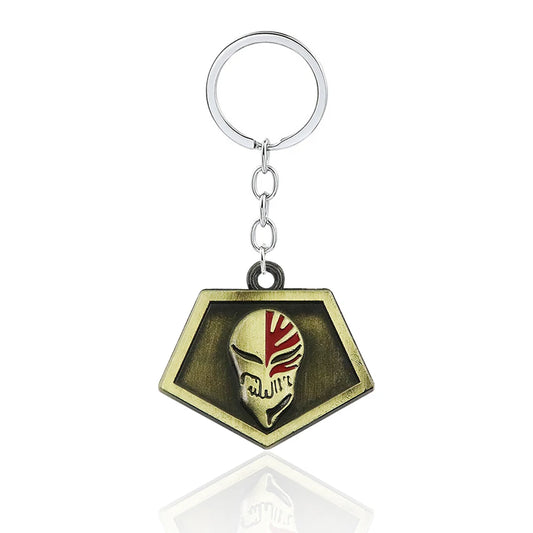BLEACH: Thousand-Year Blood War Keychain Kurosaki Ichigo Zangetsu Double Blade Weapon Pendant Key Chain for Men Car Keyring Gift