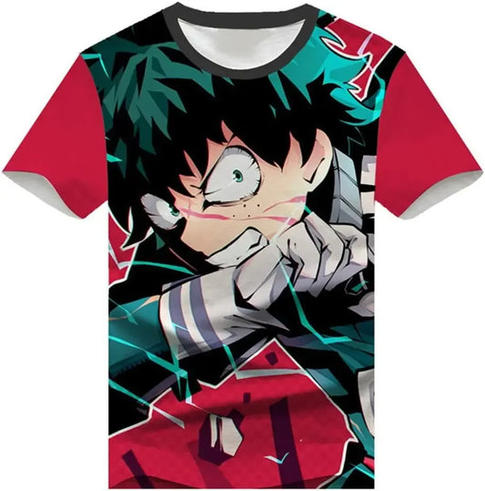 My Hero Academia: 3D Print T-Shirt Cosplay Costume Short Sleeve Pullover Tee Top Shirts