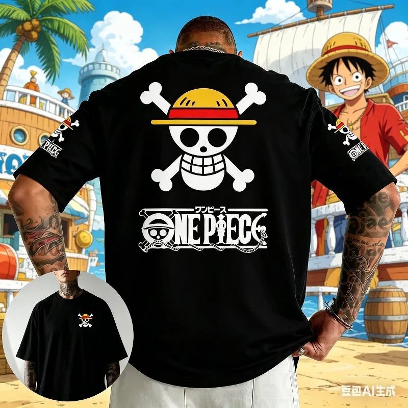 2026 One Piece Japanese Anime Printed Men's T-Shirt Roronoa Zoro Harajuku Short Sleeve Luffy T-shirt Clothing Y2k Top Tee Unisex