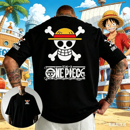 2026 One Piece Japanese Anime Printed Men's T-Shirt Roronoa Zoro Harajuku Short Sleeve Luffy T-shirt Clothing Y2k Top Tee Unisex