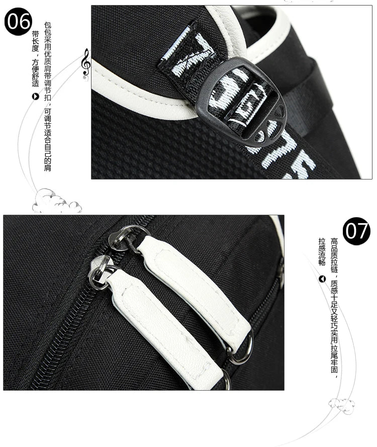 Black Butler: USB Backpack Book Bag Casual Travel Computer Men Women Girl Boys Cosplay Bag Schoolbag Laptop Bags