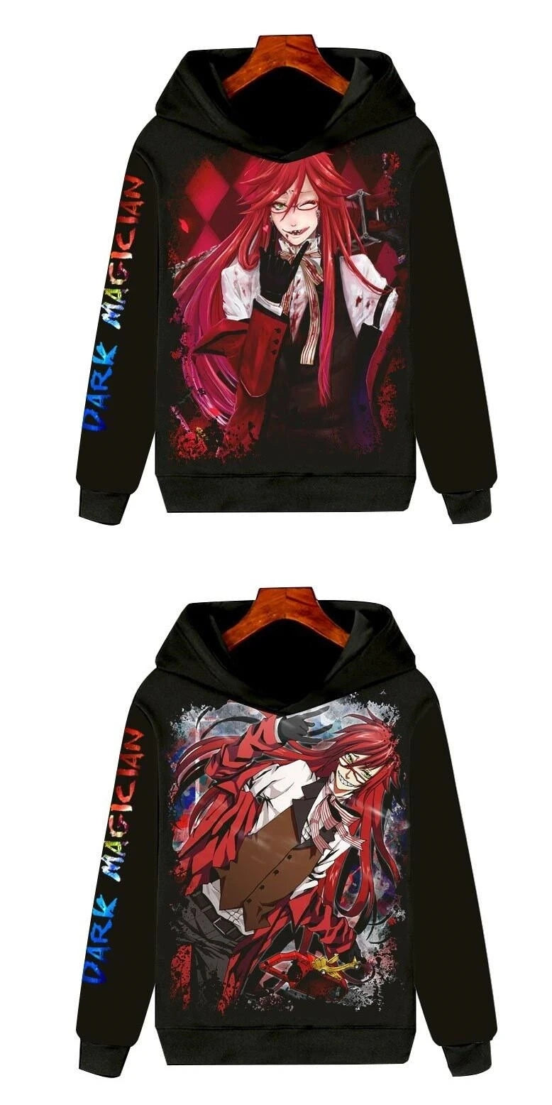 Black Butler: Long Sleeve Hoodie 3D Clothing Unisex Warmth Youth Fashion Sports Cartoon Anime Design Not Deformable