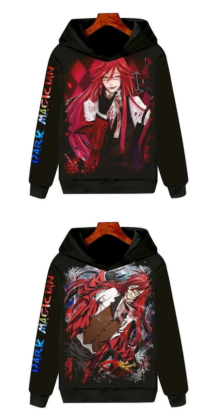 Black Butler: Long Sleeve Hoodie 3D Clothing Unisex Warmth Youth Fashion Sports Cartoon Anime Design Not Deformable