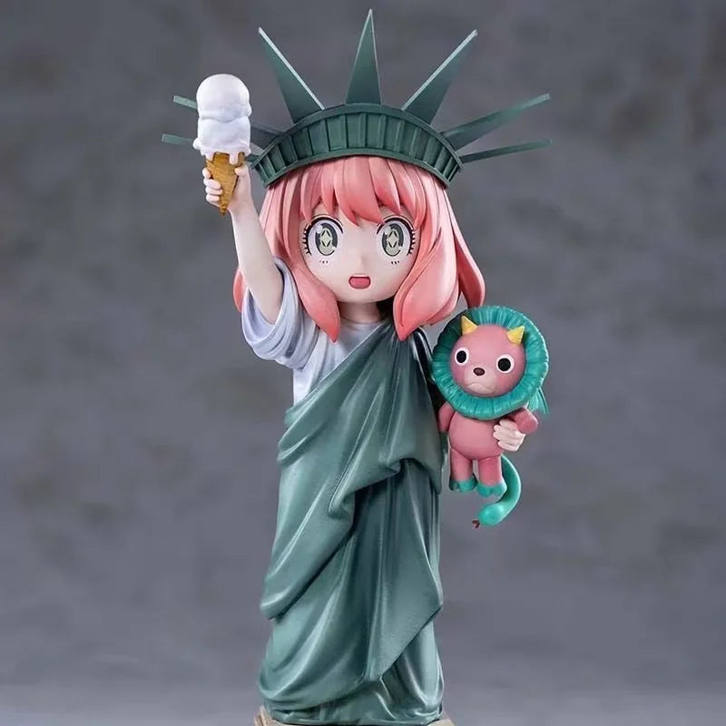 Spy x Family: Anya Forger Statue Of Liberty Anime Girl Action Figure Model Statue Collection Desktop Decoration Ornament Toys