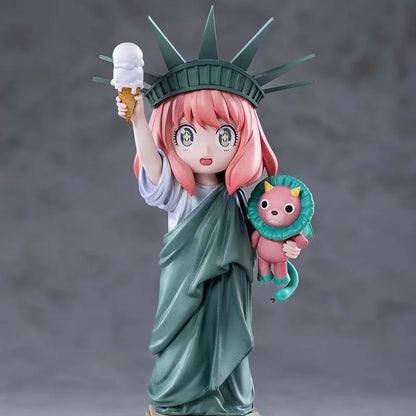 Spy x Family: Anya Forger Statue Of Liberty Anime Girl Action Figure Model Statue Collection Desktop Decoration Ornament Toys