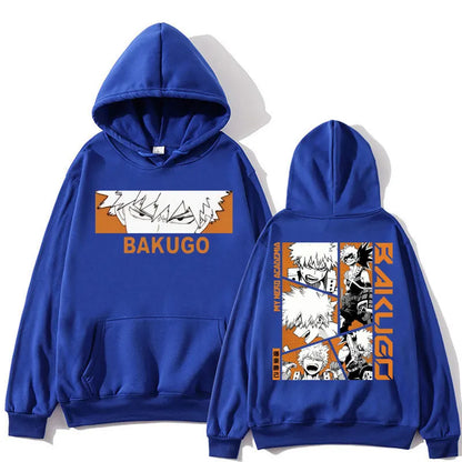 My Hero Academia: Hoodie Bakugou Katsuki Trend Harajuku Manga Long Sleeve Men Women Fleece Loose Pullover Streetwear