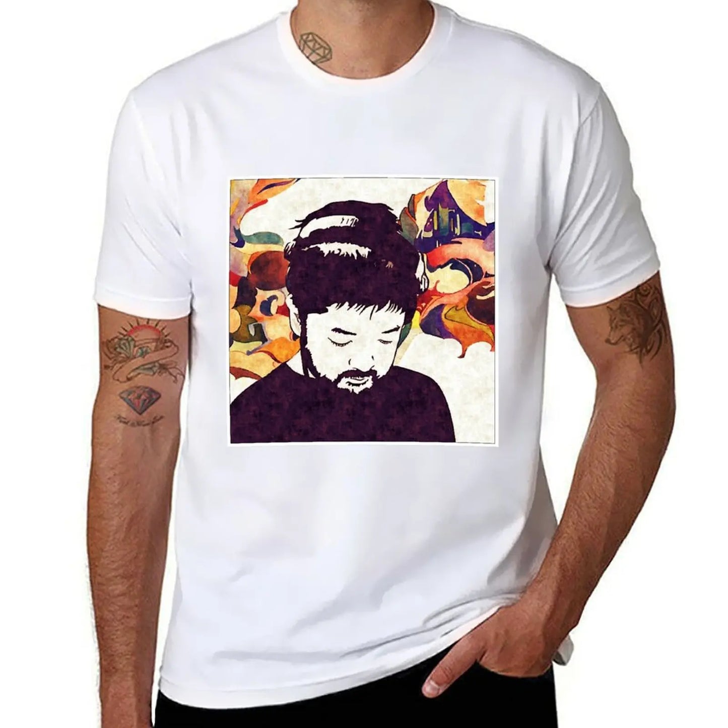 Samuari Champloo: Nujabes Plain (Color) T-Shirt Work Utility Casual Tee Shirt