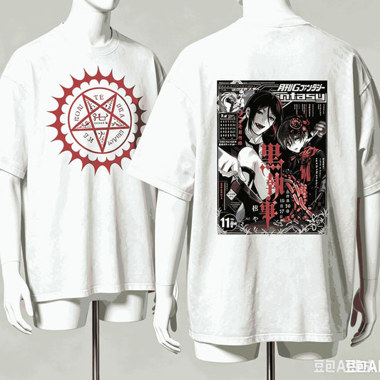 Black Butler:T-shirt Harajuku Cotton New Model High Street Retro Fashion Oversized Unisex hot product Classic tee