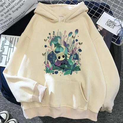 Hollow Knight: Silksong Print Hoodies Women Men Oversized Y2k Aesthetic Autumn Winter Thick Fleece Pullover Hoddies Streetwear