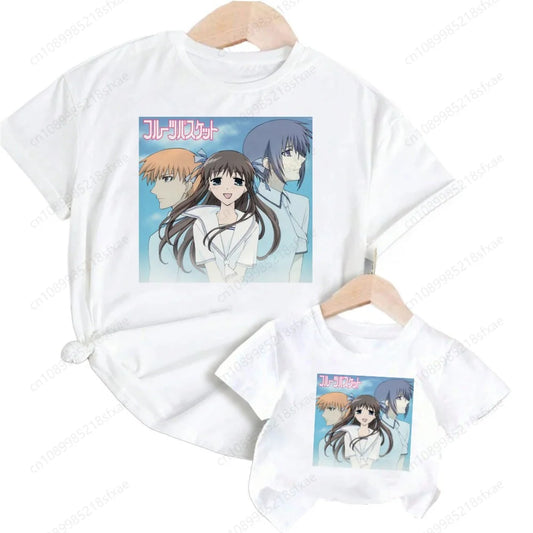 Fruits Basket: Kawaii Kyo Sohma Cartoon Fashion T T-shirt Kids Summer O-Neck Tops Tshirt