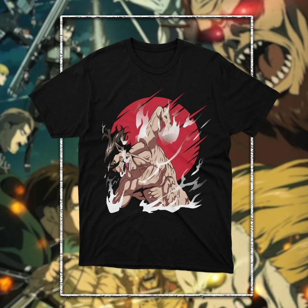 Attack on Titan: Graphic Printed T-shirt Men's and Women's T-shirt Men's Top Sports T-shirt 2026 Summer New