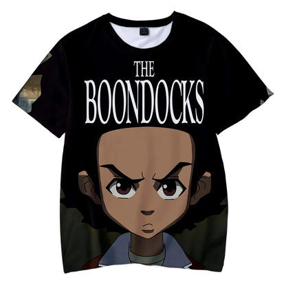 The Boondocks:  3D T-shirt O-Neck Men's Tshirt Women Short Sleeve Casual Harajuku Streetshirt Unisex Oversized Clothes