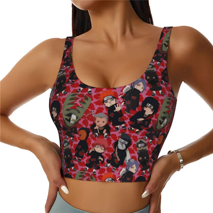 Naruto :Sasuke Uchiha Orochimaru  Sports Bra Women's Anime  Gym Workout Yoga Crop Top