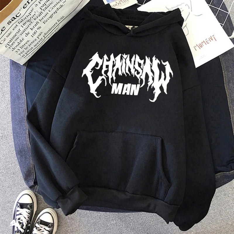 Chainsaw Man: Plus Size Sweatshirt Harajuku  Long Sleeve Pullover Casual Streetwear Clothes Tops
