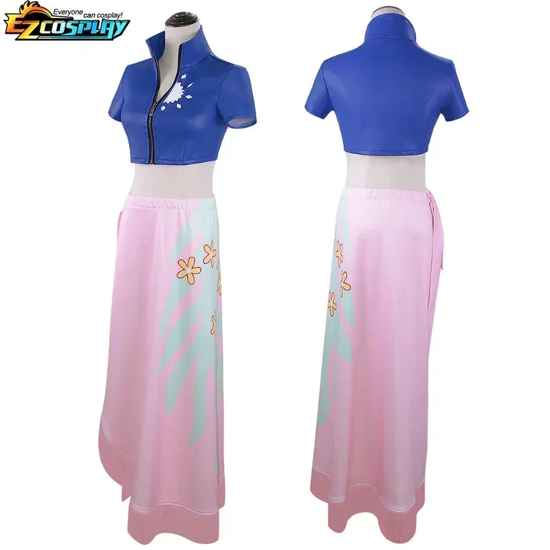 One Piece: Anime une pièce Nico Robin Cosplay Costume haut et Wrap Skirfor femmes une pièce Anime Nico Robin tenue robe