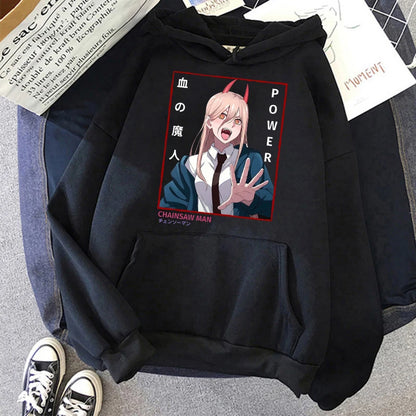 Chainsaw Man: Plus Size Sweatshirt Harajuku  Long Sleeve Pullover Casual Streetwear Clothes Tops