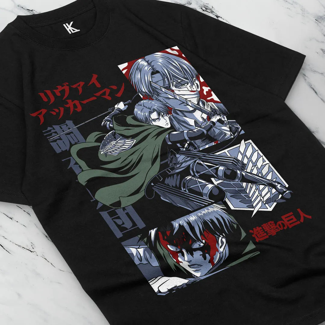 Attack on Titan Levi: Ackerman Print T-shirt Women's Men's Anime Short Sleeves Ovesized Graphics Y2k Tee T-shirt Clothing